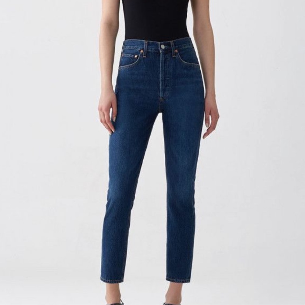 AGOLDE RILEY HIGH RISE STRAIGHT CROP JEAN